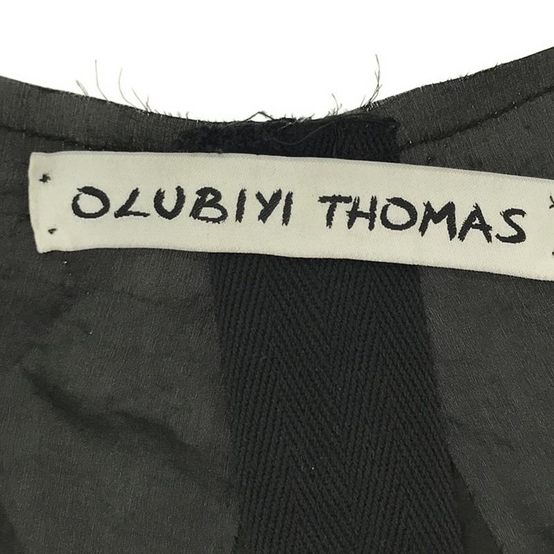 OLUBIYI THOMAS / オルヴィトーマス collarless pleat back shirt バックプリーツ カラーレス ノースリーブシャツ