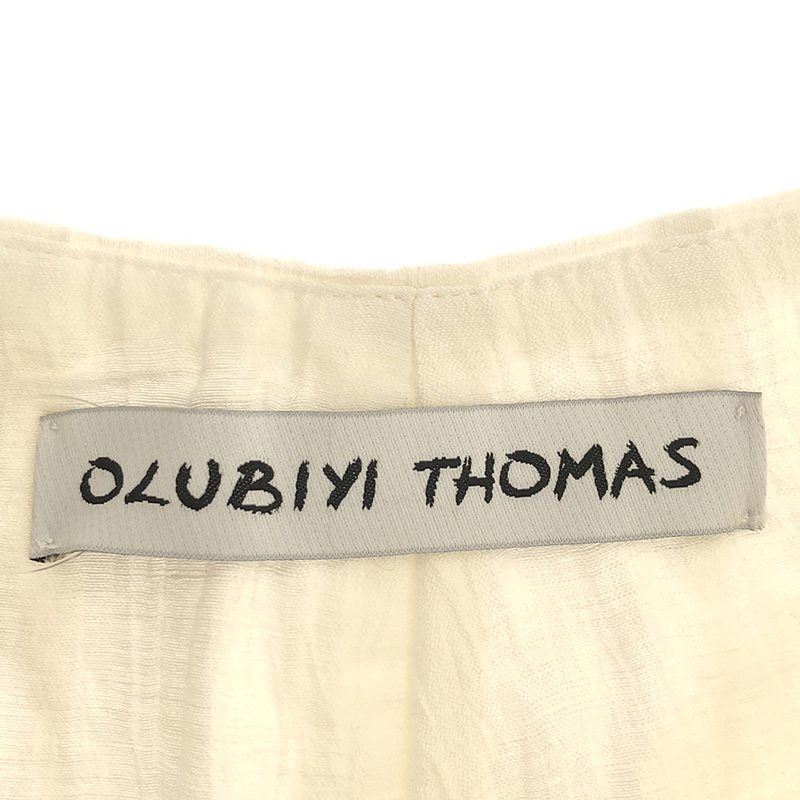 OLUBIYI THOMAS / オルヴィトーマス tapered bow trousers ヴィンテージファブリック パッチワーク テーパードパンツ