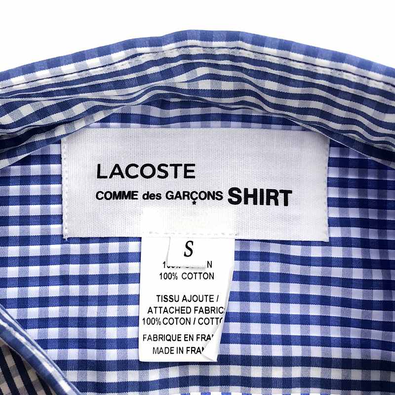 COMME des GARCONS SHIRT / コムデギャルソンシャツ × LACOSTE PRINT SHIRT チェック シャツ