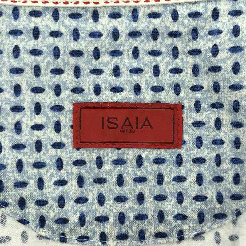 ISAIA / イザイア コットン 総柄  スリットシャツ