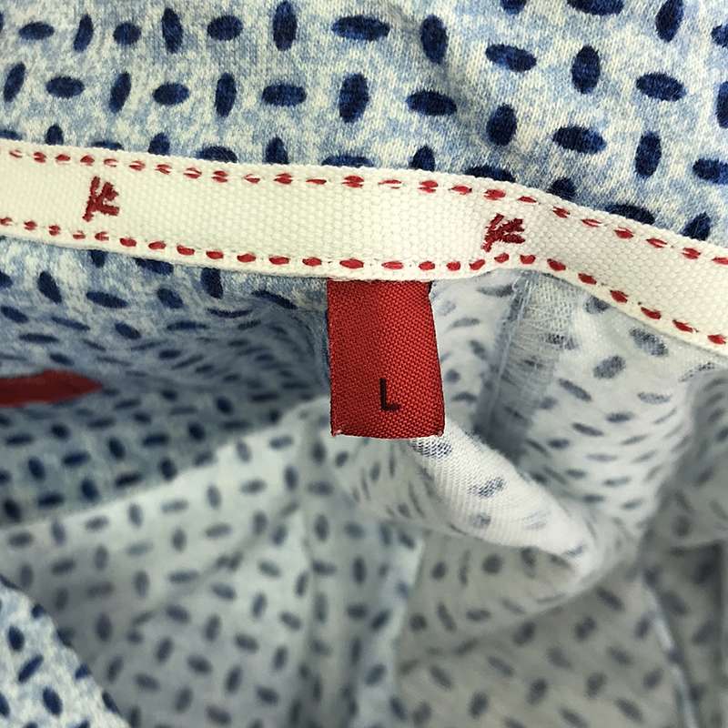 ISAIA / イザイア コットン 総柄  スリットシャツ