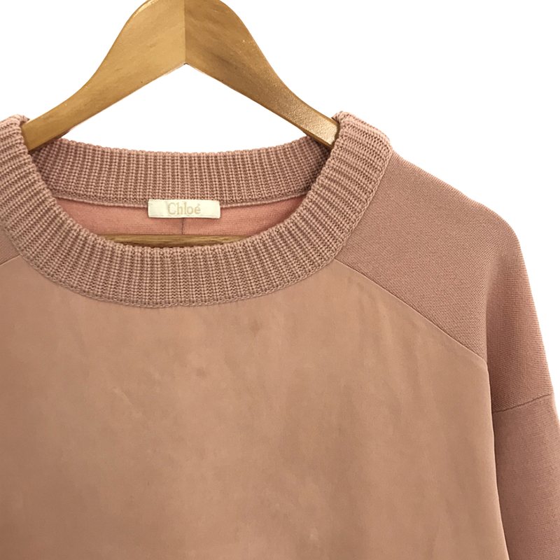 Chloe / クロエ 異素材 切替 リブ ニット プルオーバー