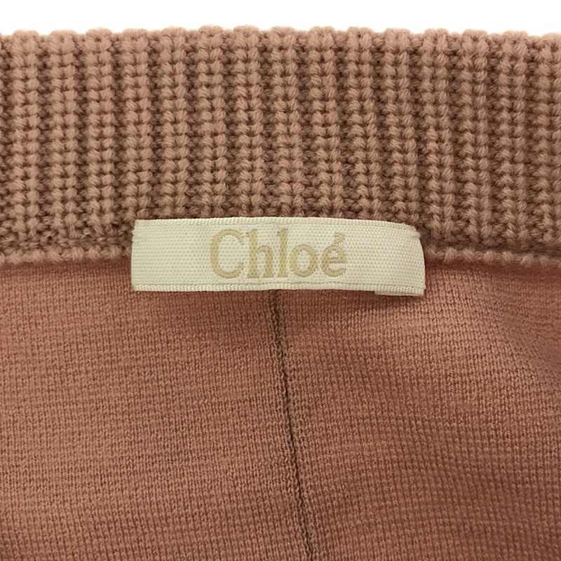 Chloe / クロエ 異素材 切替 リブ ニット プルオーバー