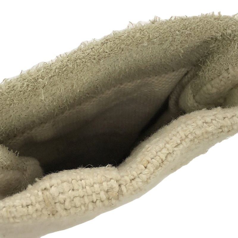 OLUBIYI THOMAS / オルヴィトーマス pouch スエード コットン 切替 ミニポーチ ショルダーバッグ