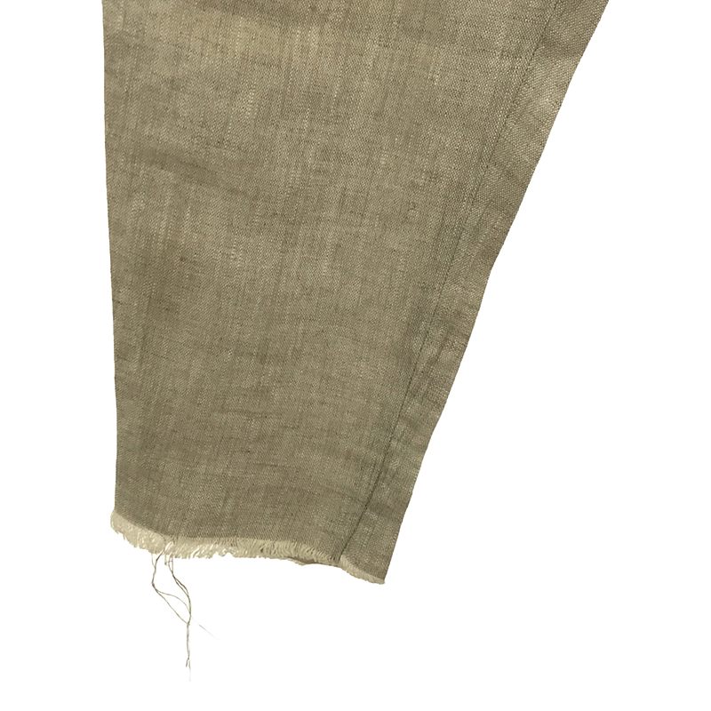 OLUBIYI THOMAS / オルヴィトーマス cinchback trousers ヴィンテージファブリック リネン シンチバック 2タック スラックス
