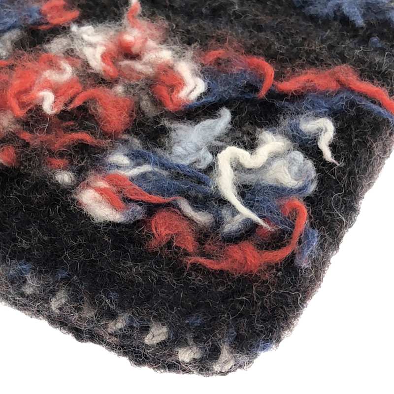 ku･Ra･si 45R / クラシ ウール 総柄 レザーハンドル ミニトートバッグ