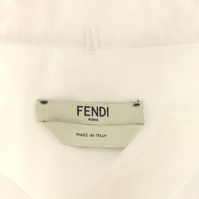 ◇FENDI◇ 2021AW ホワイト コットン ノースリーブシャツ ローズ | www ...