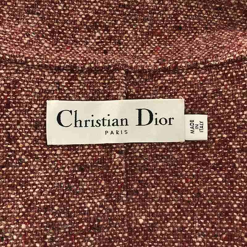 Christian Dior / クリスチャンディオール 千鳥格子 ウール スタンドカラーコート