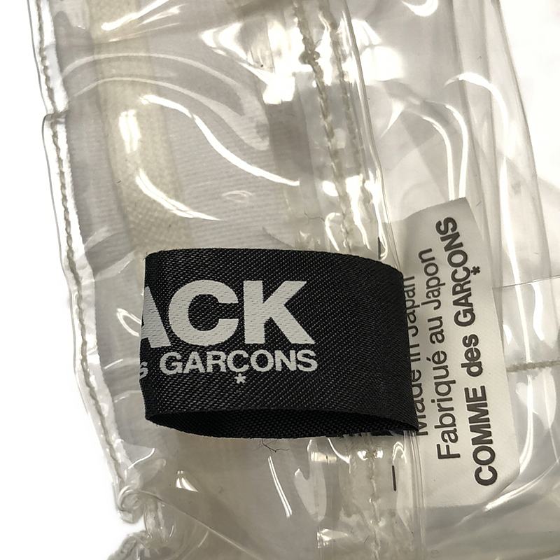 BLACK COMME des GARCONS / ブラックコムデギャルソン slogan-print transparent skirt ロングスカート
