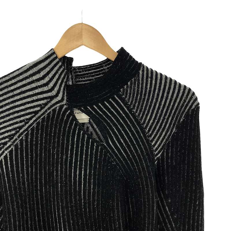 FenG CHen WANG / フェンチェン•ワン LONG SLEEVE RIBBED KNIT ニット