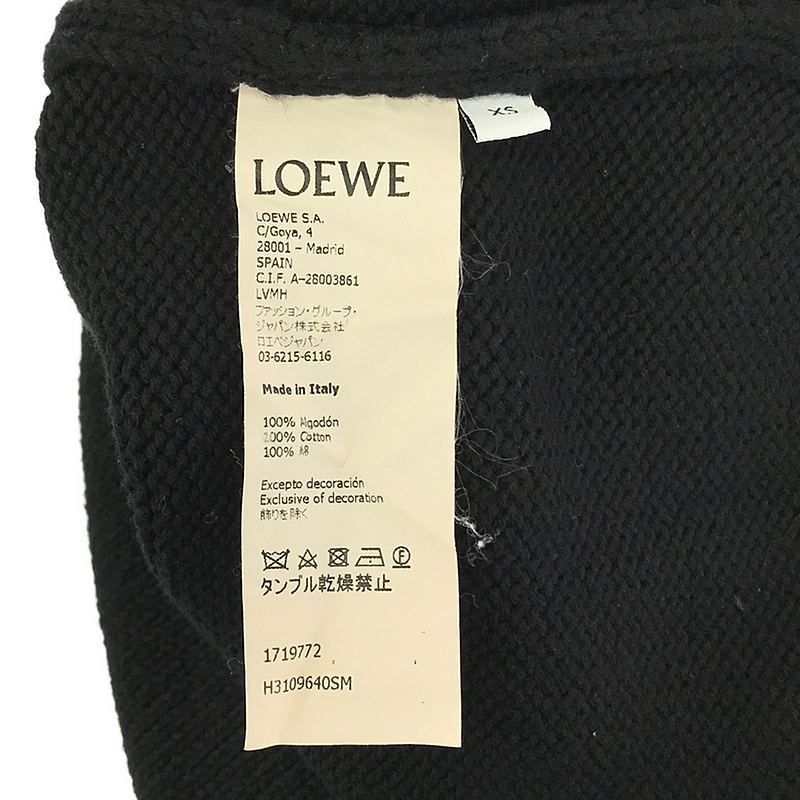 LOEWE / ロエベ コットン ロゴ ステッチ 刺しゅう オーバーサイズ クルーネックニット