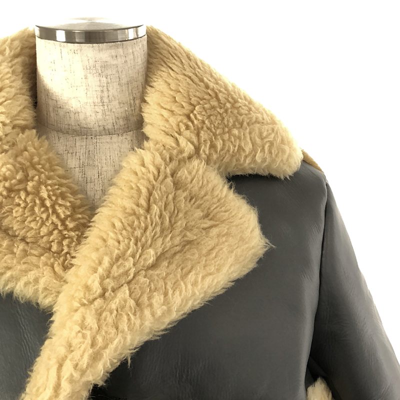 sacai / サカイ Faux Shearling Blouson / フェイク シアリング ボア レザー ブルゾン / オーバー ムートンジャケット