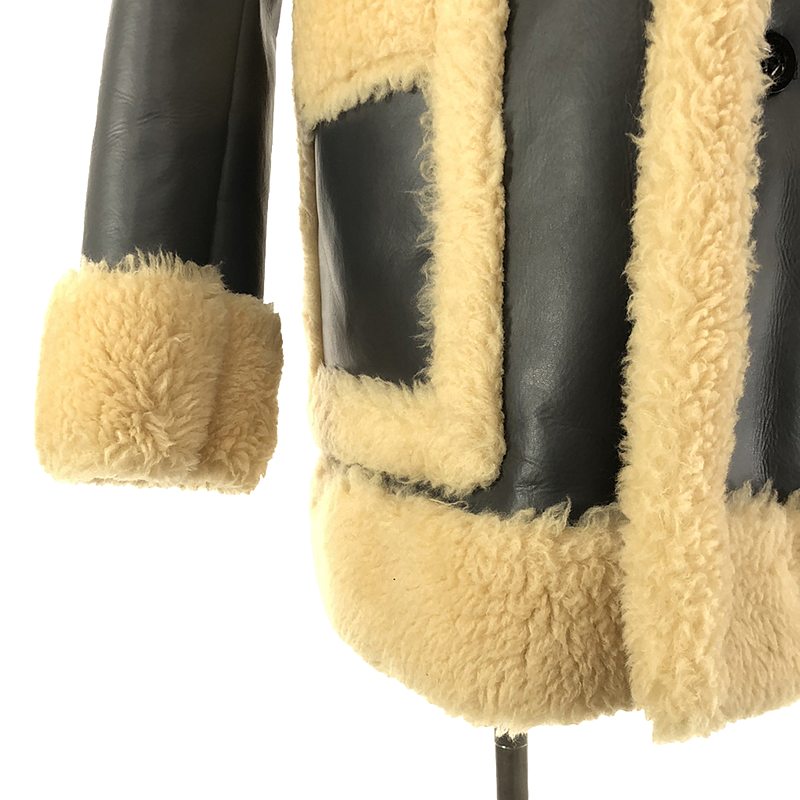 sacai / サカイ Faux Shearling Blouson / フェイク シアリング ボア レザー ブルゾン / オーバー ムートンジャケット