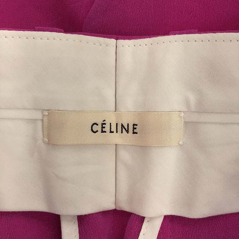 CELINE / セリーヌ フィービー期 シルク センタープレス テーパードパンツ