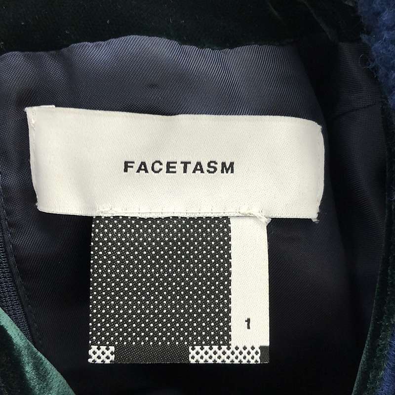 FACETASM / ファセッタズム ボア レースアップ プルオーバーワンピース