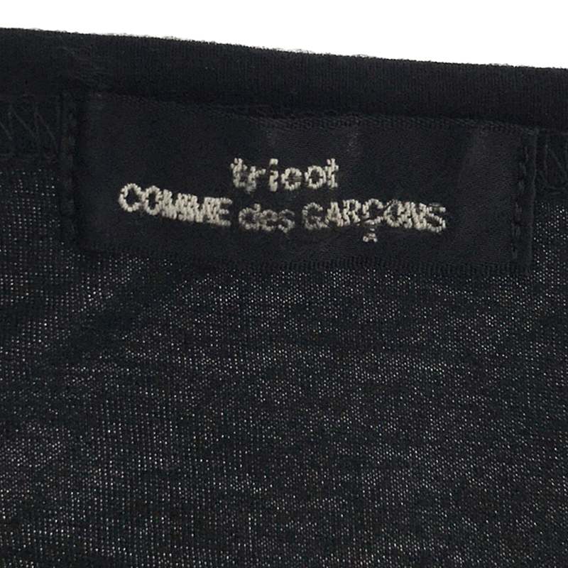 tricot COMME des GARCONS / トリココムデギャルソン 立体 フラワー刺しゅう ギャザー カットソー