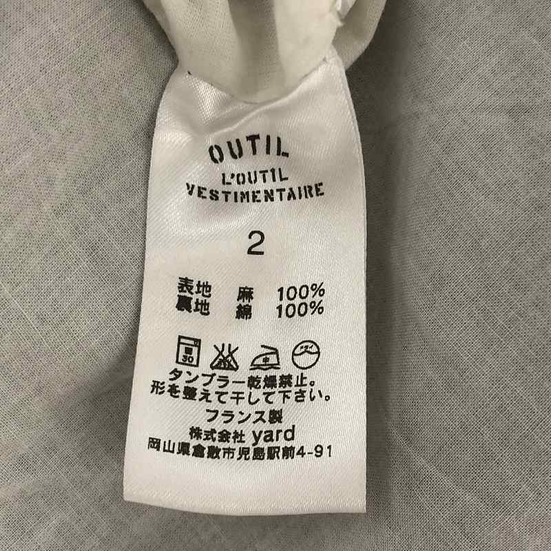 OUTIL / ウティ フランス製 リネン スタンドカラー コート