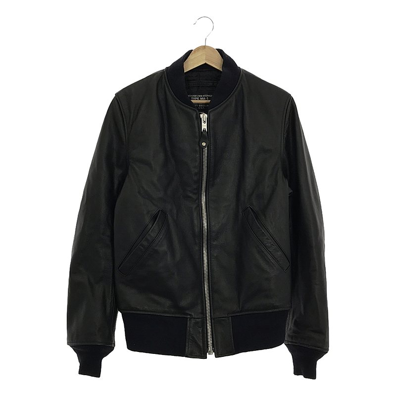 × steven alan スティーブンアラン別注 BOMBER JACKET  TYPE MA-1 レザー ボンバージャケット