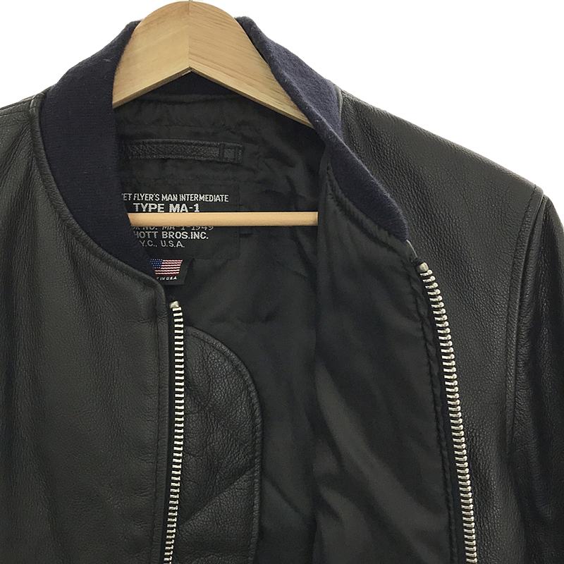 SCHOTT / ショット × steven alan スティーブンアラン別注 BOMBER JACKET  TYPE MA-1 レザー ボンバージャケット