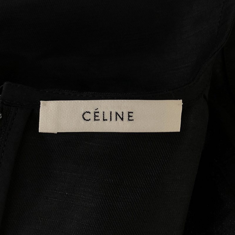 CELINE / セリーヌ フィービー期 リネン混 ジッププルオーバーワンピース