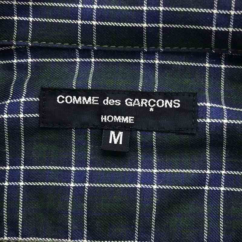 COMME des GARCONS HOMME / コムデギャルソンオム MA-1ドッキング 異素材切替 チェック シャツ ジャケット