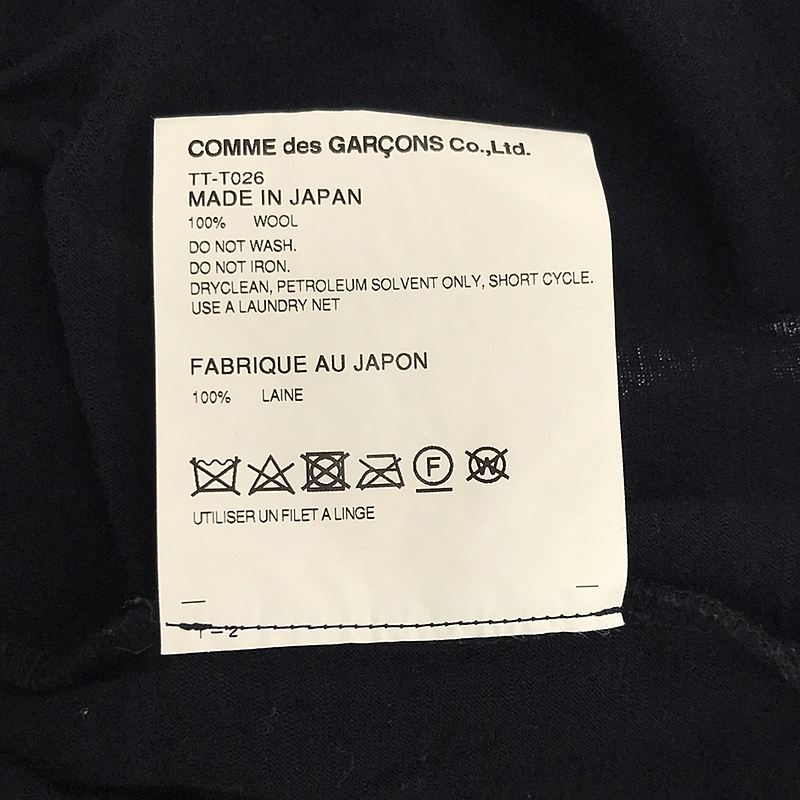 tricot COMME des GARCONS / トリココムデギャルソン フラワーコサージュ ウール ロングスリーブ カットソー Tシャツ