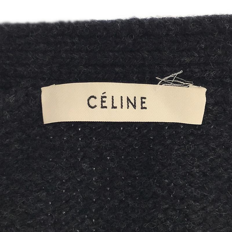 CELINE / セリーヌ フィービー期 レザーポケット ロングカーディガン