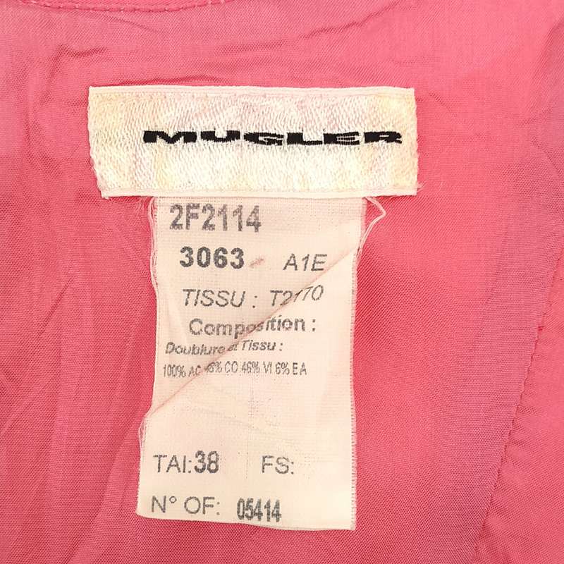 Thierry Mugler / ティエリーミュグレー ジップデザイン タイトドレス