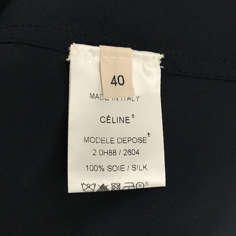 CELINE / セリーヌ フィービー期 シルク フリル ノースリーブブラウス