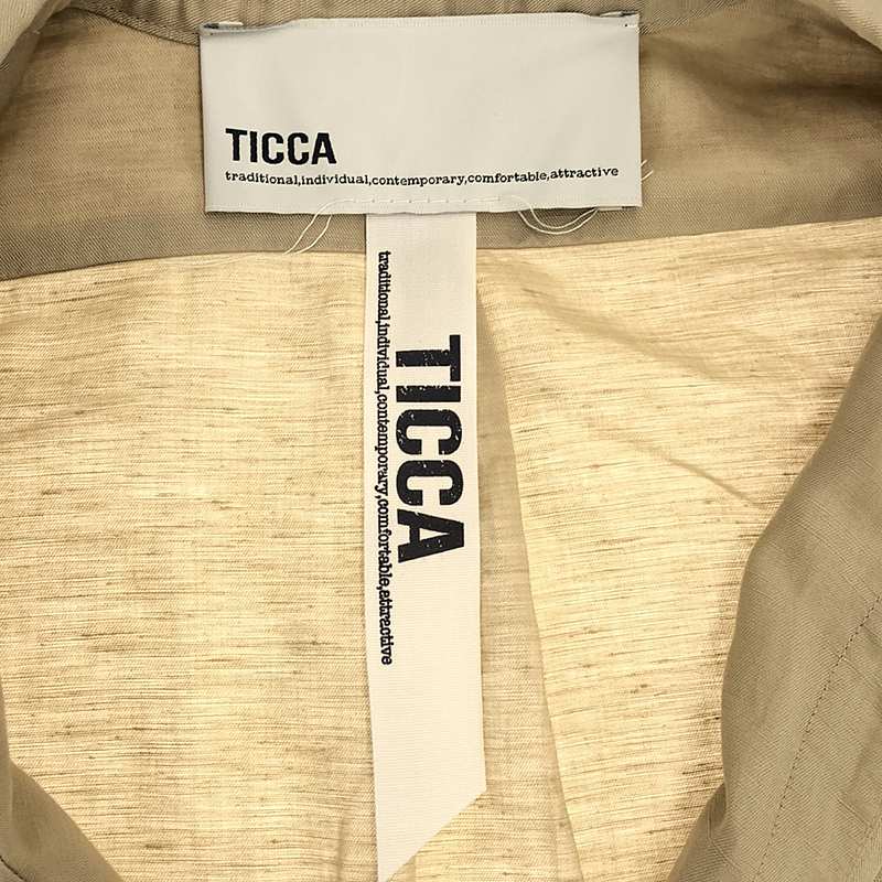 TICCA / ティッカ リネンブレンドシャツワンピース