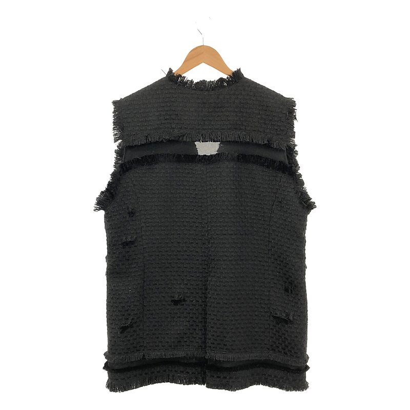 その他 Damaged Fringe Tweed Gilet ベスト