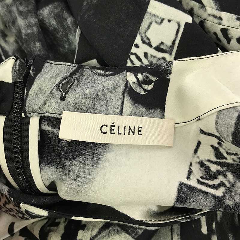 CELINE / セリーヌ フィービー期 シルク ファクトリープリント 転写 ワンピース