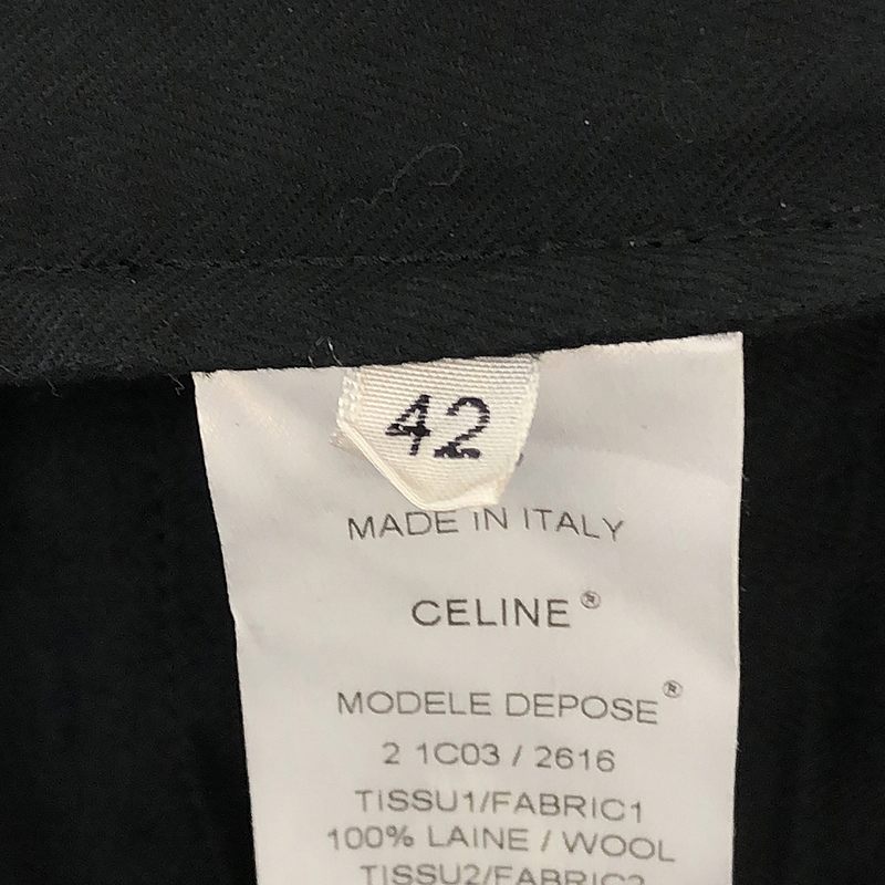 CELINE / セリーヌ フィービー期 センタープレス ウールテーパードパンツ