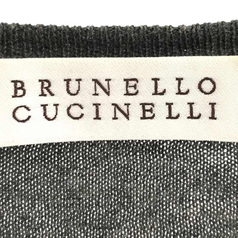 BRUNELLO CUCINELLI / ブルネロクチネリ 異素材ドッキング レイヤード ハイゲージ ニットベスト