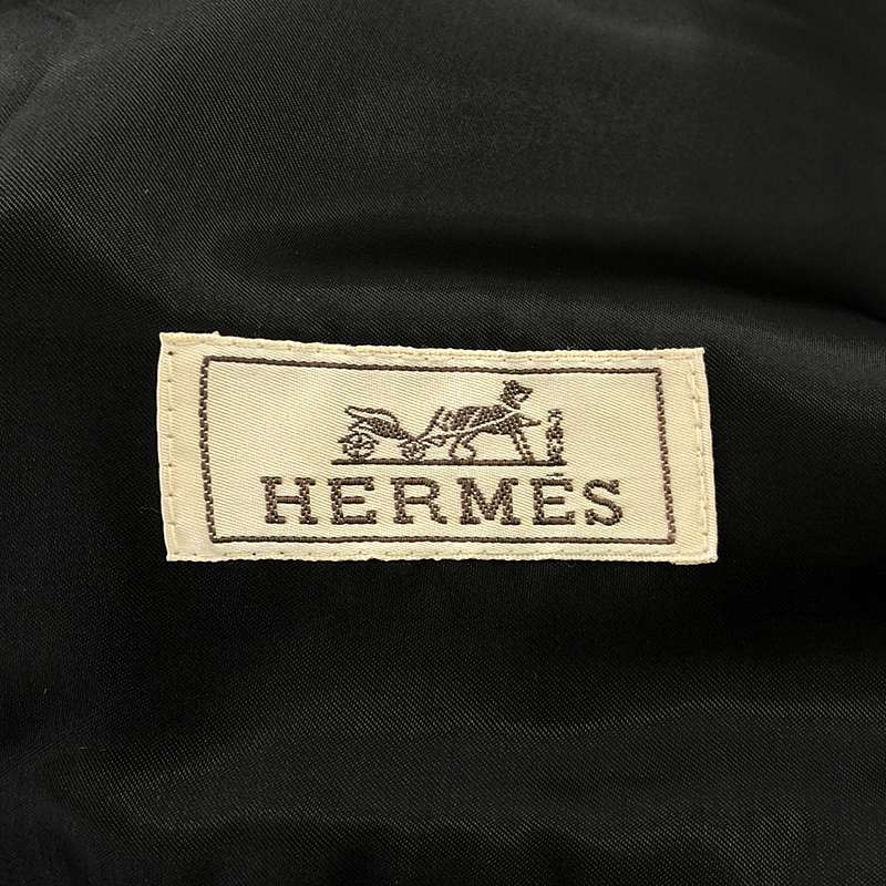 HERMES / エルメス ウールメルトン レザー切替 ジップアップジャケット