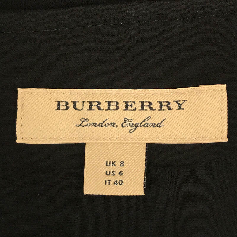 Burberry / バーバリー シルク ウール バックル付き ミディ ドレス ワンピース ガーメントケース付き