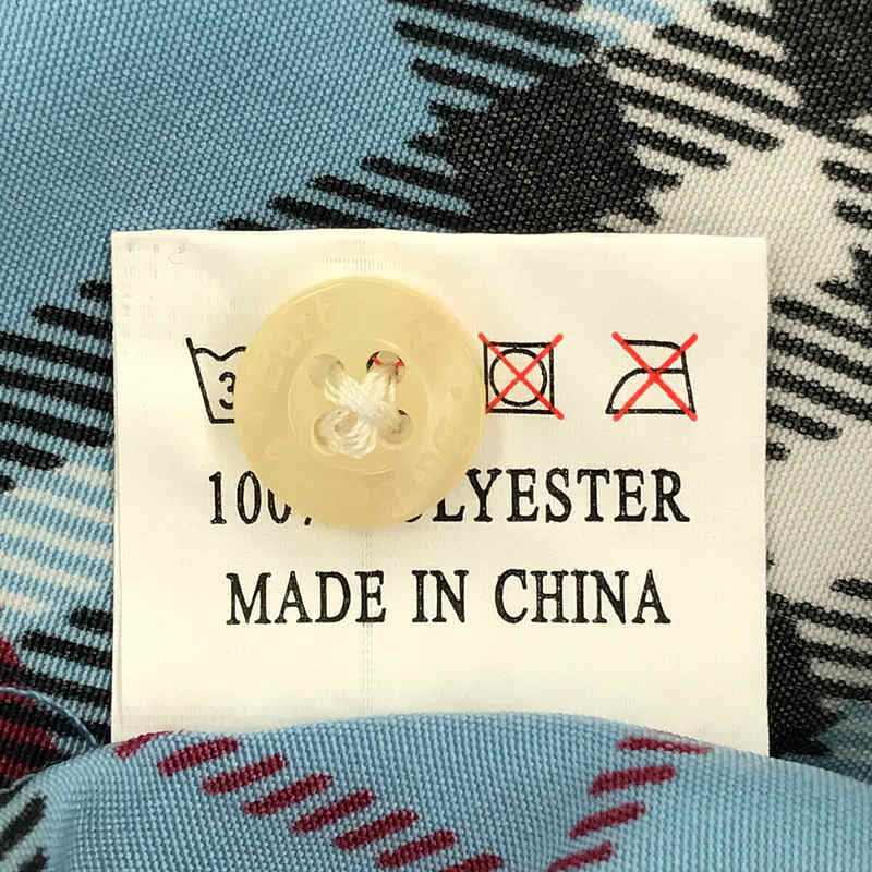 BURBERRY LONDON / バーバリーロンドン ポリエステル ホースロゴ 刺繍 ノバチェック 半袖 シャツ