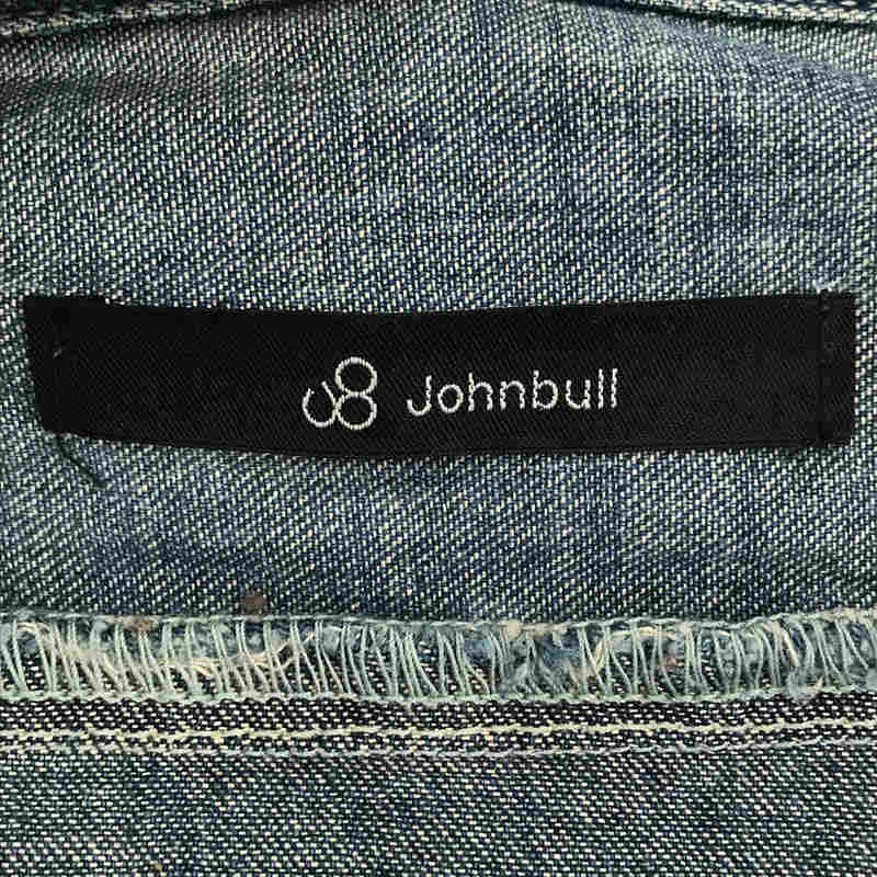 Johnbull / ジョンブル ヴィンテージ 加工 切替 フック メタルボタン デニム シャツ