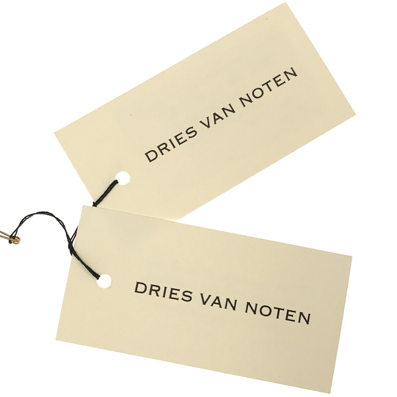 DRIES VAN NOTEN / ドリスヴァンノッテン 2020AW チェック ノーカラー バックスリット ポケット付き ロング ワンピース コート