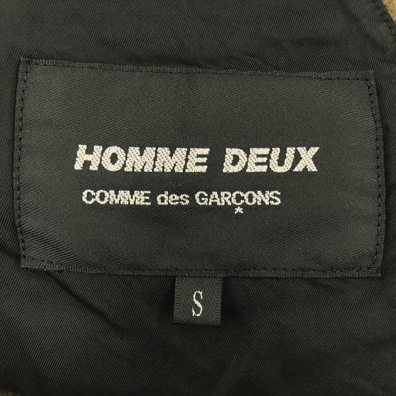 COMME des GARCONS HOMME DEUX / コムデギャルソンオムドゥ 2017AW / AD2017 染加工 ウール ノーカラー シングル ジャケット