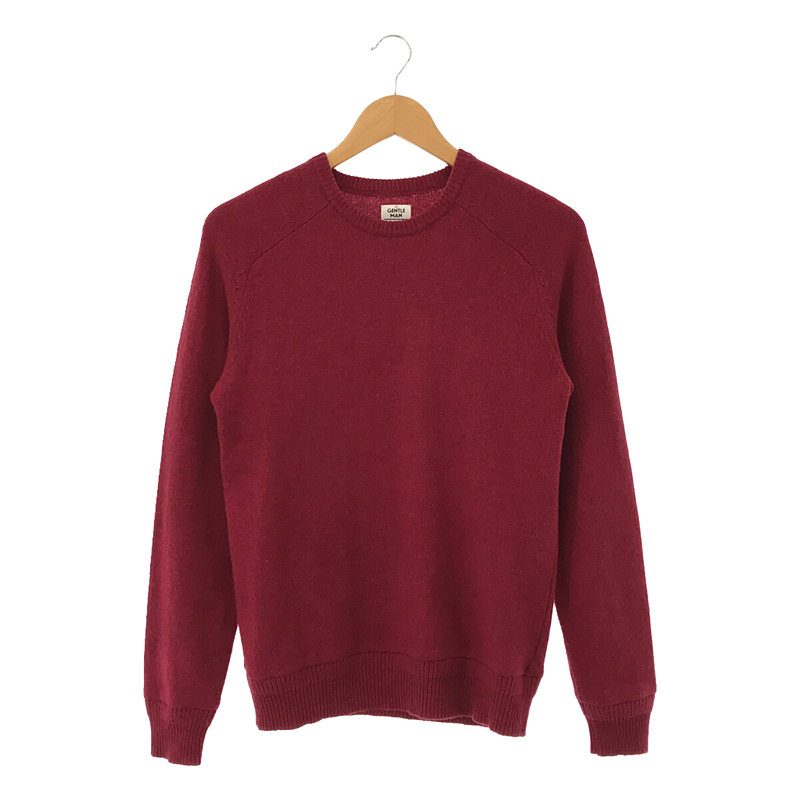 Crew Neck Knit ラムウール ナイロン 7G サドルショルダー クルーネック ニット