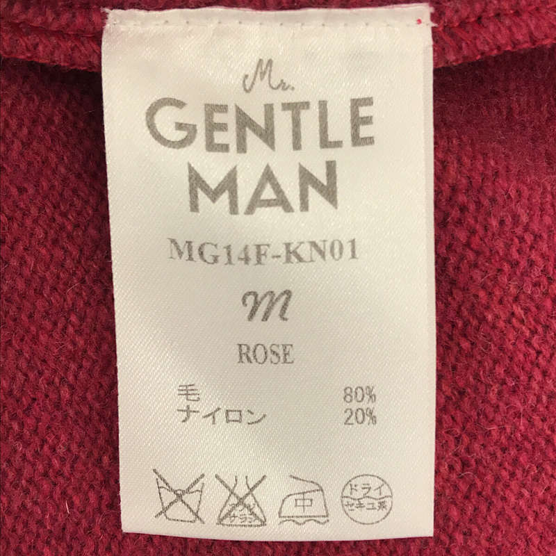 Mr.GENTLEMAN / ミスタージェントルマン Crew Neck Knit ラムウール ナイロン 7G サドルショルダー クルーネック ニット