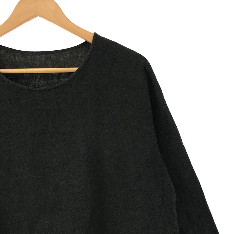 JURGEN LEHL / ヨーガンレール ヘンプ コットン ウール ブレンド ツイル 7分袖 ワンピース