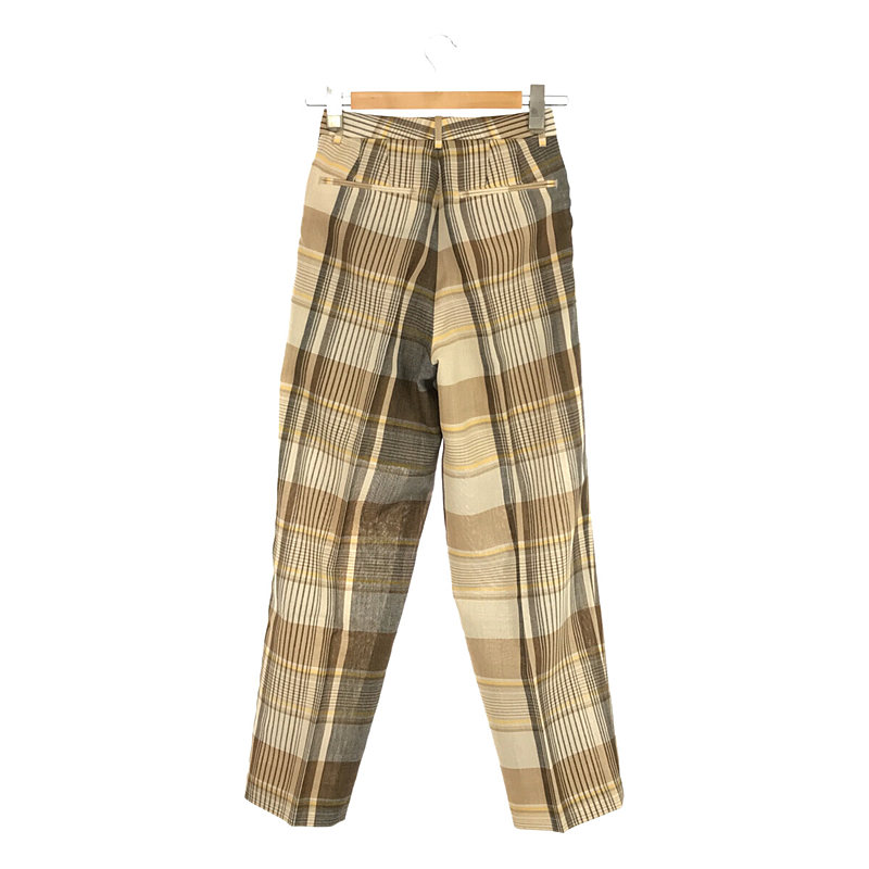 AURALEE / オーラリー HARD TWIST ORGANIC WOOL MESH CHECK SLACKS ウール メッシュ マドラス チェック スラックス