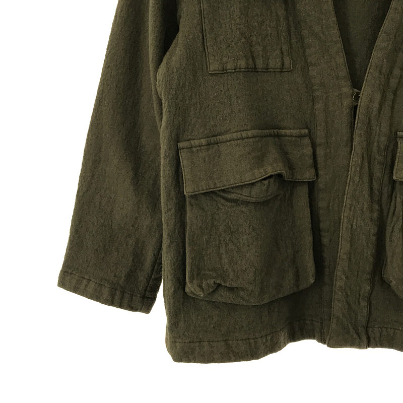 nest robe CONFECT / ネストローブコンフェクト コットン ウール ミリタリー モチーフ Vネック カーディガン