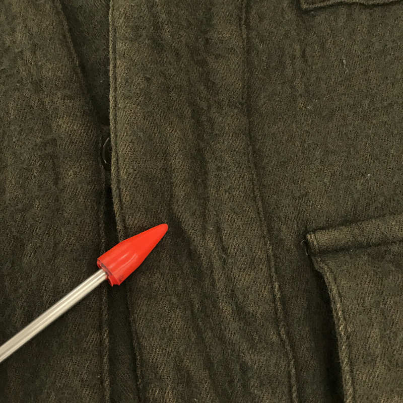 nest robe CONFECT / ネストローブコンフェクト コットン ウール ミリタリー モチーフ Vネック カーディガン