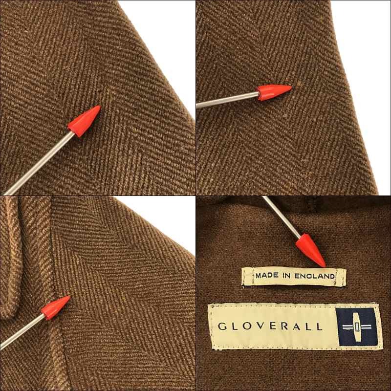 GLOVERALL / グローバーオール 90s VINTAGE ヴィンテージ 英国製 白タグ ヘリンボーン ダッフル コート