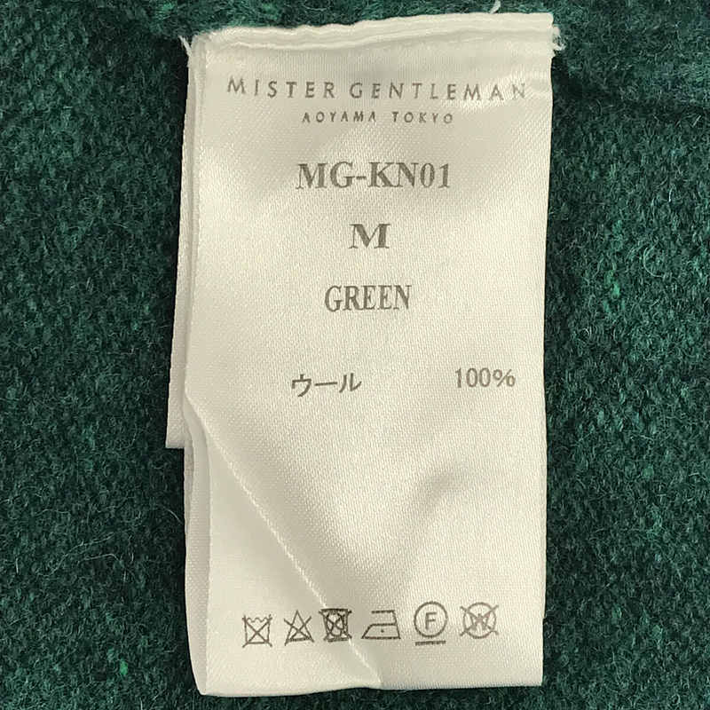 Mr.GENTLEMAN / ミスタージェントルマン Crew Neck Knit ラムウール 7G サドルショルダー クルーネック ニット