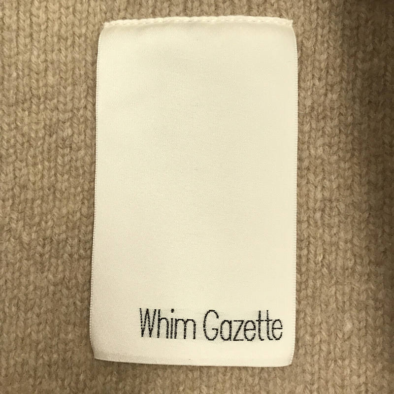 Whim Gazette / ウィムガゼット 縮絨 起毛 加工 ウール フリンジ カーディガン ベルト付き