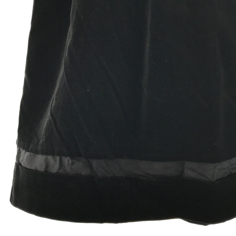 robe de chambre COMME des GARCONS / ローブドシャンブルコムデギャルソン コットン ベルベット キュプラ 切替 イージー スカート